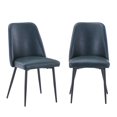 thumbnail image 2 of Jofran Maddox Mid-Century Modern Faux Leather Upholstered Dining Chair (Set of 2), 2 of 8
