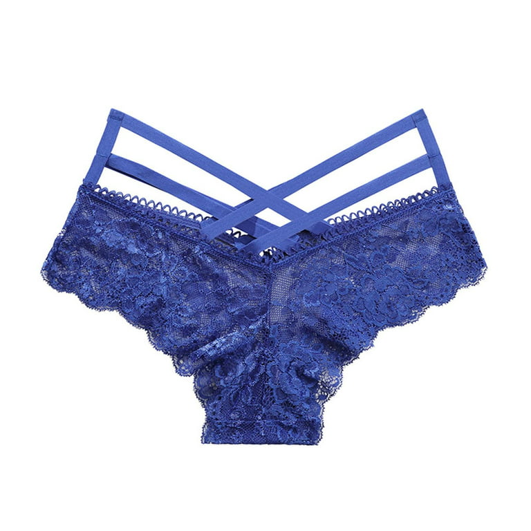 Sexy Underwear for Women Thong lace Waistband Panties v-Waist Low Waist  Cotton Thongs Woman lace-Trim Soft Lingerie, Dark Blue #2, X-Large :  : Clothing, Shoes & Accessories