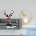 thumbnail image 2 of Figura Decorativa De Bola De Cristal Con Forma De Cabeza De Ciervo, De Resina Y Metal, Ideal Para Mesita De Noche, Escritorio, Pasillo, Chimenea, Dormitorio, Sala De Estar Y Oficina., 2 of 8