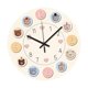 thumbnail image 4 of Reloj de pared redondo decorativo con forma de oso, sin asa, con números arábigos. 20 cm, 4 of 8