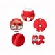 thumbnail image 3 of Sudadera con capucha para perros y gatos, abrigo cálido de Navidad para mascotas, ropa con botones, mono para exteriores, perros pequeños (XL) Rojo Verde RV1016-0124017FYD, 3 of 5