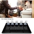 thumbnail image 4 of Bandeja para Efectivo con 5 Coartimentos para Billet y 4 para Monedas, Caja Organizadora de Dinero con Clip Metálico, Ideal para Cajón de Tienda - Negro, 4 of 5