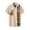 Khaki*, variant on RUTAYY Men's Shirts Button Down Turndown Collar Short Sleeve Striped Print Comfortable Casual Daily Wear Classic Stylish Blouse