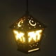 thumbnail image 4 of Faroles de Eid Mubarak, luz nocturna de madera brillante, decoración artesanal, farol decorativo colgante, farol decorativo navideño para interior (A), 4 of 5