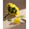 thumbnail image 3 of 25Pcs Artificial Roses Flowers Fake Roses with Stems Real Touch Foam Flowers for DIY Wedding Bouquet Baby Shower Centerpiece Floral Arrangement Party Home Decor(Hunt Green), 3 of 5