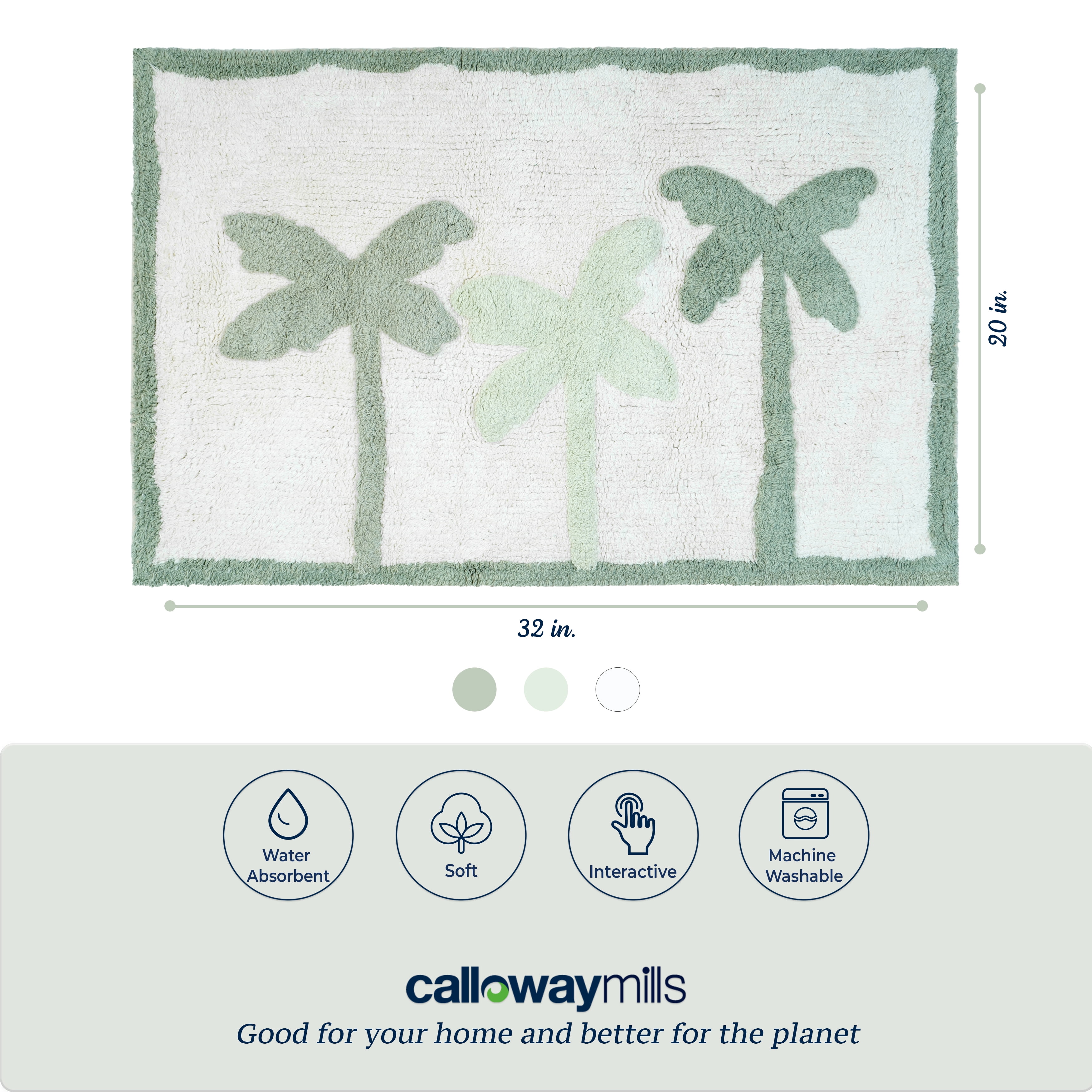 Calloway Mills 114312032 Palm Tree Trio 20" x 32"