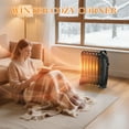 thumbnail image 5 of LifePlus Electric Oil Filled Radiator 700W Portable Space Heaters for Home Thermostat Energy Efficient Overheat Safety, Black, 5 of 10