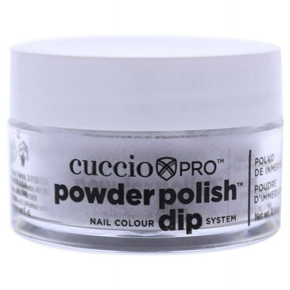 Pro Powder Polish Nail Colour Dip System - Platinum Silver Glitter by Cuccio for Women - 0.5 oz Nail Powder