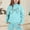 Light Blue, variant on Girls Outfits & Set Child Toddler Long Sleeve Solid Warm Hoodie Pullover Tops Pants Sweat Suit for Kids