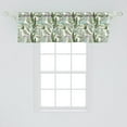 thumbnail image 2 of Ambesonne Tropical Window Valance, Composition of Jungle Palm Leaves and Exotic Flamingos, Curtain Valance for Kitchen Bedroom Decor with Rod Pocket, 54" X 18", Olive Green Multicolor, 2 of 3