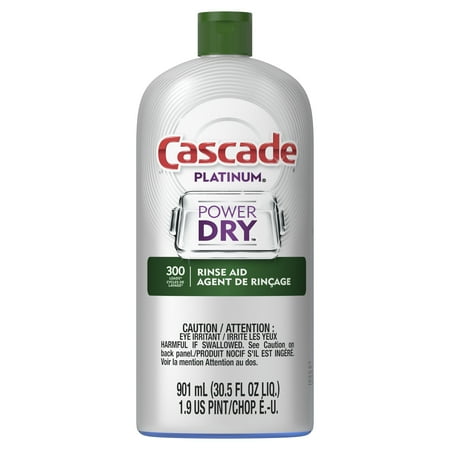 Cascade Platinum Dishwasher Rinse Aid, 30.5 fl oz