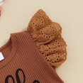thumbnail image 5 of Bagilaanoe 3pcs Newborn Baby Girl Shorts Set Fly Sleeve Letter Print Romper Tops + Flower Shorts + Hairband 3M 6M Infant Casual Summer Clothes, 5 of 8