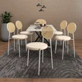 thumbnail image 2 of Euston Modern Upholstered Dining Chair with Round Wicker Back Style Set of 2, 2 of 12