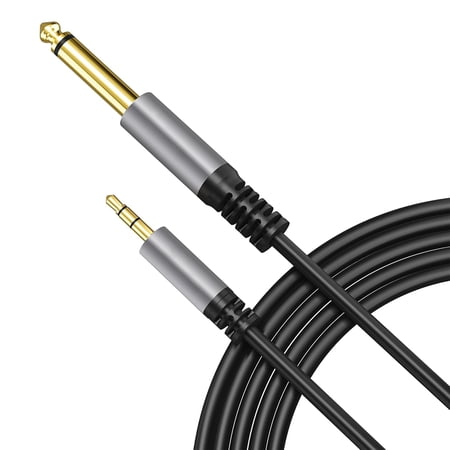 3.5mm 1/8" Male to 6.35mm 1/4" Male TRS Stereo Audio Cable for Amplifier Guitar （1m/3.2ft）