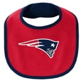 thumbnail image 4 of Newborn & Infant Navy/Red New England Patriots Little Champ Three-Piece Bodysuit Bib & Booties Set, 4 of 5