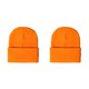 thumbnail image 2 of Qarigey Beanie Hat Gorros de punto Unisex Skullcap Color caramelo Casual Accesorios para el cabello para deportes al aire libre Naranja Naranja fluorescente 2Conjunto, 2 of 6