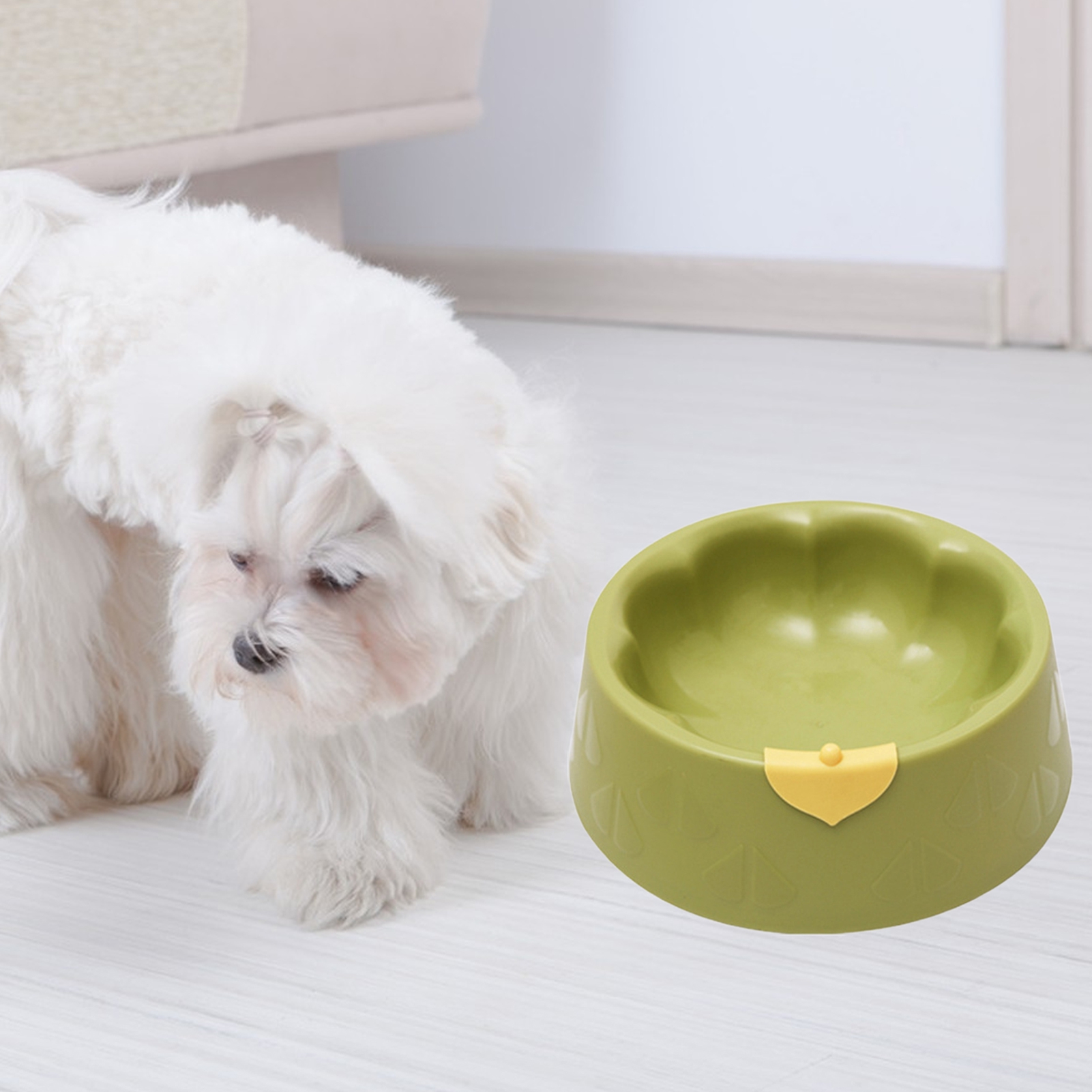 Hobeauty Decorative Dog Bowl Dog Bowl Flower Design Premium Nonsplash