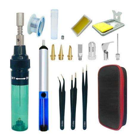 

Pack of 19 Soldering Irons Kit 8ml Repairing Welding Pen Refillable Multifunctional Steel Reusable Portable Heater Tools