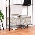 thumbnail image 3 of Yayeee Foldable Storage Basket for Shelves Waterproof Cloth Bins with Handles, Yellow Wildflower Pattern, 3 of 7
