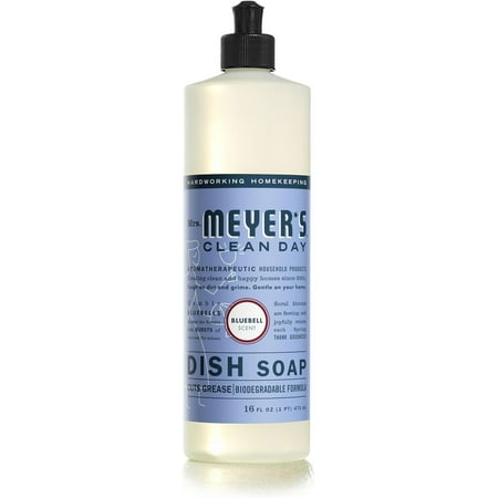 Mrs. Meyers Bluebell Liquid Dish Soap, 16 oz, 6 pack