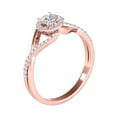 thumbnail image 4 of Mauli Jewels Engagement Rings for Women 0.50 Carat Diamond Halo Precious Engagement Ring 4 prong 10K Rose Gold, 4 of 8