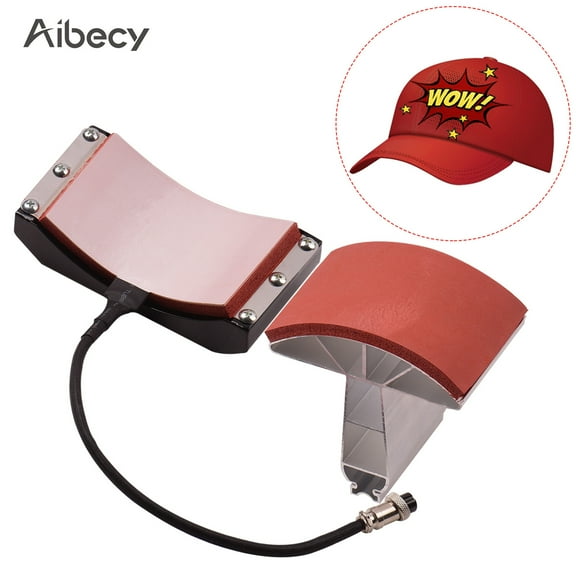 Aibecy Hat Cap Press Mat Pad Heating Transfer Attachment Silica Gel 5.5x3 Inch for Heat Press Machine Hat Heating Machine