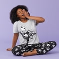 thumbnail image 4 of Richard Leeds International Womens Nightmare Before Christmas Matching 2 Piece Short Sleeve PJs Top & Jogger Pants Set - Soft & Cozy Sleep & Loungewear Pajamas Sets for Women, Gray X-Large, 4 of 6