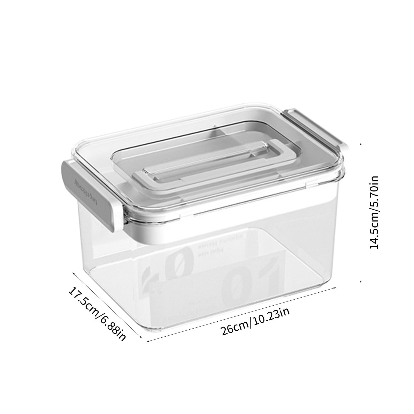 LHNFT Clear Medicine Storage Bins with Lids, Pill Bottle Organizer, Medication Organizer Containers with Handle, Multi-Compartment Organizer, Home Essentials