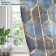 thumbnail image 4 of Yayeee Window Curtains Light Filtering 63"x52" Grommet Panel Pair Home Living Room Decor, Elegant Hexagon Pattern, 4 of 7