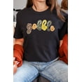 thumbnail image 5 of Women's Black Sequin Letter Graphic T-Shirt – Casual Thanksgiving Style for Daily Wear [ZhiHiMeRi] | 2XL, 5 of 7