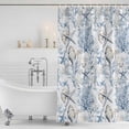 thumbnail image 4 of Blue Coastal Waterproof Fabric Shower Curtain,Ocean Coral Starfish Conch Sea Watercolor Waterproof Fabric Shower Curtain for Bathroom Curtains Bathtubs Shower Curtains with 12 Hooks Standard 60x72, 4 of 8