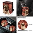thumbnail image 4 of Yuyamidu Cute Pug Car Interior Accessories Full Set Car Seat Covers Steering Wheel Cover Seat Belt Cover Trash Bag Red Rose Rearview Mirror Cover Coasters Lipstick Holder 13 PCS Auto Decor, 4 of 5