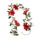 thumbnail image 2 of Guirnalda Navideña con Luces 20 LEDs Luces Navideñas Artificiales Navidad Roja Hojas de borde blanco, 2 of 9