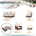 thumbnail image 7 of Sophia & William 9 Piece Outdoor Wicker Patio Conversation Sofa Set Outdoor Sectionals, 7 of 7