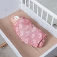 thumbnail image 3 of Comfy Cubs 1 Pack Muslin Swaddle Blankets - Receiving Blanket, Wrap for Boys and Girls (Mauve Rainbow), 3 of 5