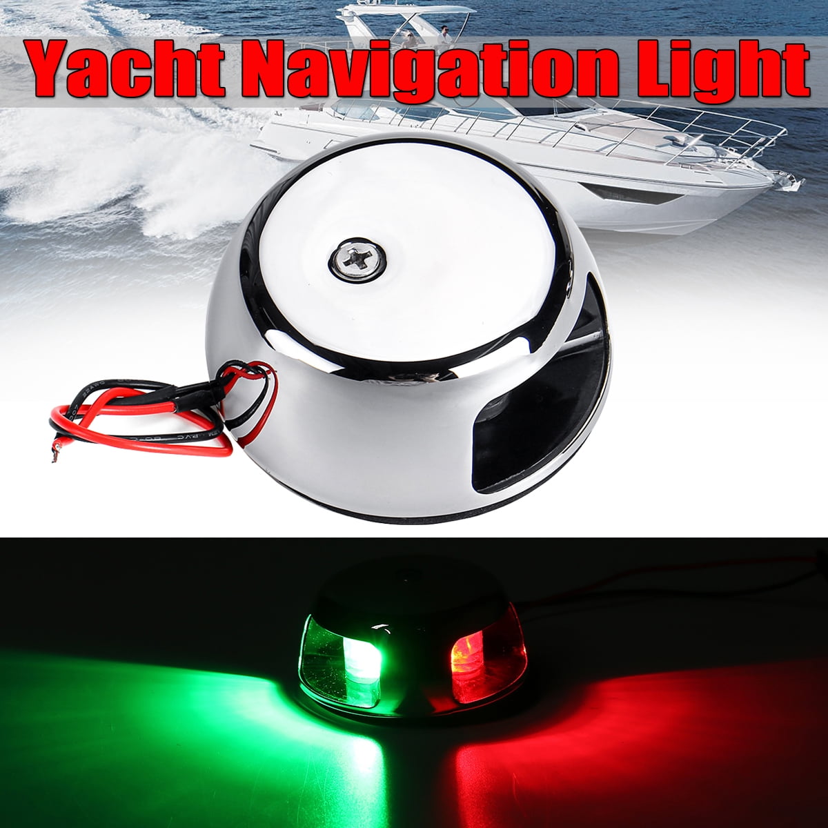 Marine Bow Light 12V Stainless Steel LED Navigation Side Light Boat