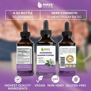 Maxx Herb Passion Flower Extract Stress Relief & Sleep Supplement, 4 Oz