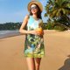 thumbnail image 3 of Easygdp Cartoon Mushroom House para Vestido Transpirable de Mujer, Vestido Suelto de Manga Corta con Pliegues y Bolsillos para el Verano, 3 of 7