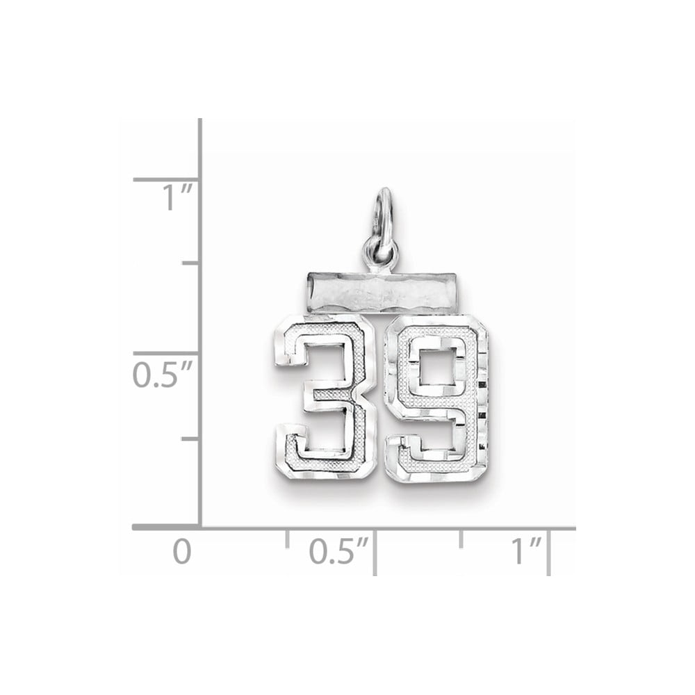 14mm x 20mm Jewel Tie 925 Sterling Silver Small #39 Pendant Charm