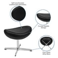 thumbnail image 4 of Flash Furniture Black LeatherSoft Saddle Wing Ottoman, 4 of 10