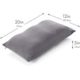 thumbnail image 2 of Premium Microbead Bed Pillow, Small Extra Fluffy But Supportive - Ultra Comfortable Sleep with Silk Like Anti Aging Cover 85% spandex/ 15% nylon Breathable, Cooling Dark Grey, 2 of 9