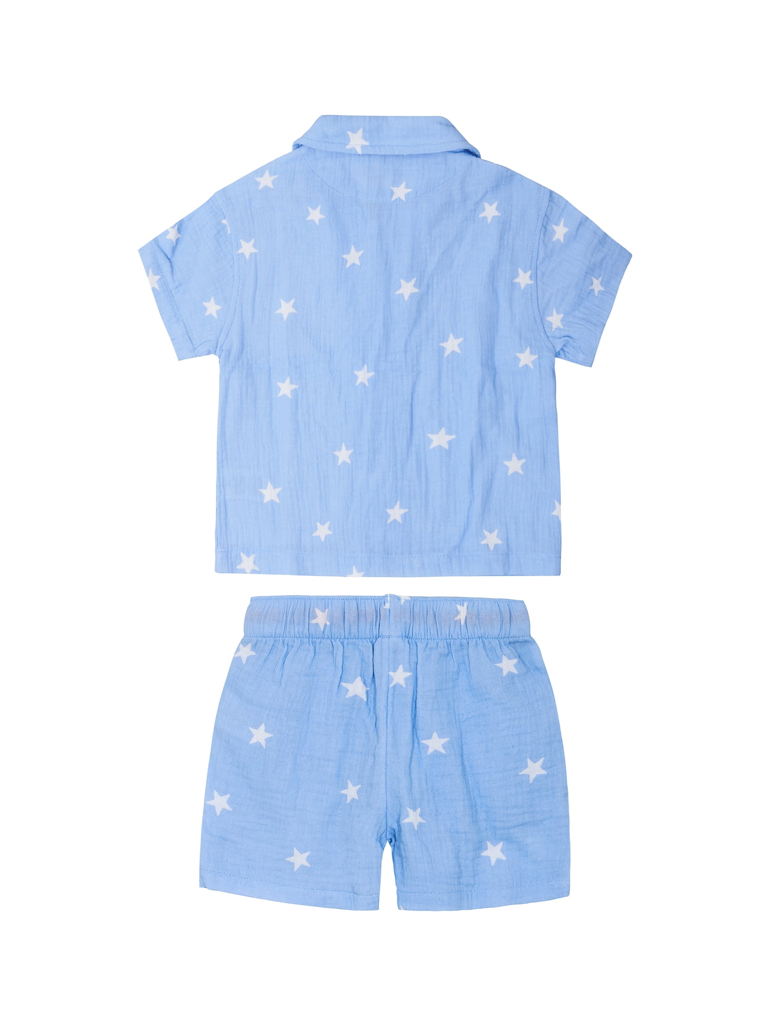 Way to Celebrate Baby and Toddler Boy Americana Shirt and Short Set, Sizes 0-3M-5T