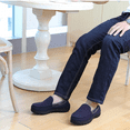 thumbnail image 2 of ​festooning Mens Moccasin Slippers Warm Winter House Slippers with Memory Foam Indoor Outdoor Bedroom Shoes Blue 13, 2 of 5