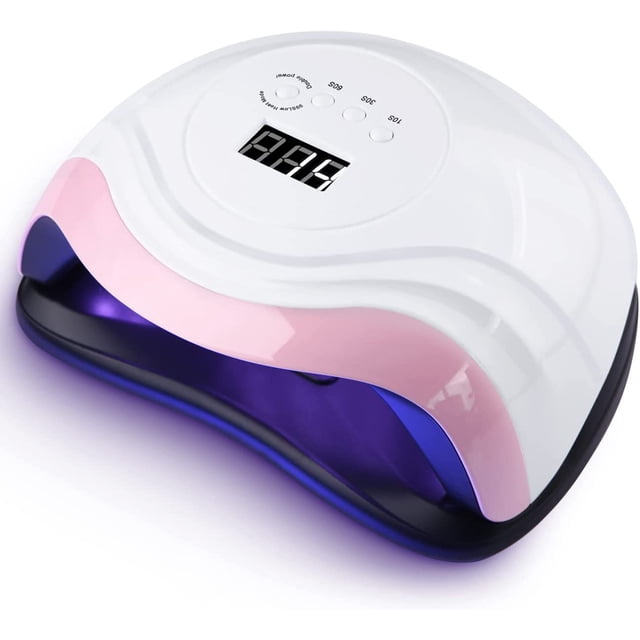 Lámpara secadora de uñas UV de 168 W, lámpara profesional NEFLSI, secado rápido, 4 configuraciones de temporizador (10 s/30 s/60 s/99 s), 36 LED, pantalla LCD grande, base extraíble para gel y esmalte