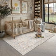 thumbnail image 2 of BERTHMEER 3'x5' Small Washable Beige Vintage Area Rugs for Bathroom Bedroom Entryway Kitchen Rugs Non Slip Vintage Traditional Dorm Office Oriental Rugs, 2 of 5