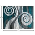 thumbnail image 5 of Emma + Oliver 8'x10' Contemporary Swirl Plush Pile Accent Rug with Scraped Effect in Turquoise, Gray, Black and White and Jute Backing, 5 of 7