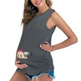 thumbnail image 6 of gakvbuo Funny Maternity Shirts For Pregnant Women Plus Size Maternity Tank Tops For Pregnancy Ladies Fashion Solid Color Print Sleeveless Pregnant Woman Casual Vest Clothe Top, 6 of 6