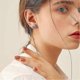 thumbnail image 4 of Hypoallergenic Enamel Blue Monarch Butterfly Stud Earrings Tiny Cute Crystal Insect Stud Earrings For Women Girls Free Shipping------Product code 6511, 4 of 4