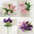 thumbnail image 6 of 5 Heads Artificial Hyacinth Fake Flowers for Office Party Wedding Home Decor White, 6 of 8