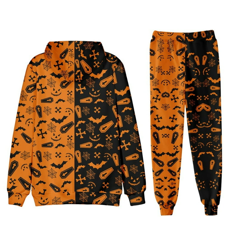 Men's Wolf Pattern Fashion Novelty Pajamas Loungewear Set For Autumn  Winter, Hoodie And Sweatpants Set, Long Sleeve Sweatshirts Jogger Pant 2  Piece Ou